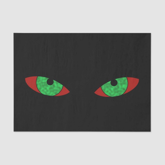 Evil Green Eyes Seidenpapier (Vorderseite)