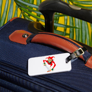 Evil Grinning Jester Joker mit Jack-in-the-Box Gepäckanhänger