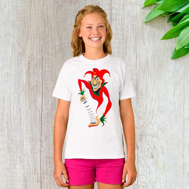 Evil Grinning Jester Joker mit Jack-in-the-Box T-Shirt (Von Creator hochgeladen)