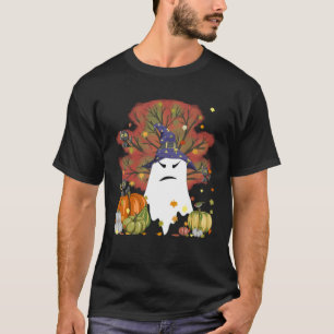 Evil Hexe Ghost Kat Halloween Pumpkin T-Shirt Fall