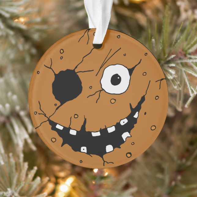 Evil Horror Gingerbread Man Face Tree Ornament (Baum)