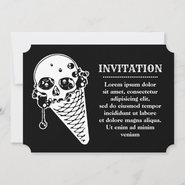Evil Ice Cream Cone Einladung (Vorderseite)