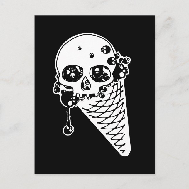 Evil Ice Cream Cone Postkarte (Vorderseite)