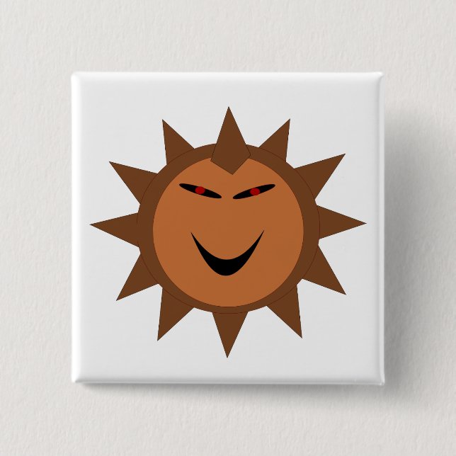 Evil Igel Kawaii Goth Halloween Button (Vorderseite)