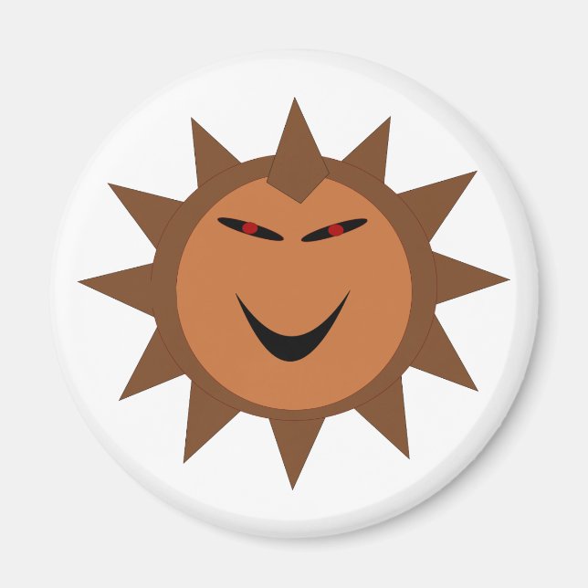 Evil Igel Kawaii Goth Halloween Magnet (Vorne)