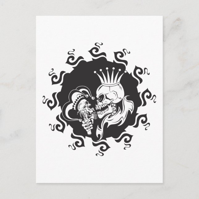 Evil King Skull Postkarte (Vorderseite)