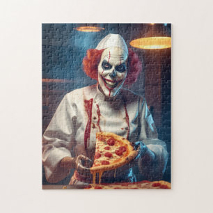 Evil Koch Clown Melting Pizza Beängstigend Skeleto