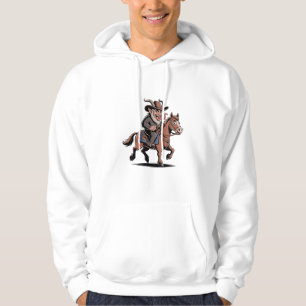 EVIL Krampus Christmas Cowboy Horse Western Xmas Hoodie