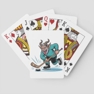 Evil Krampus Eishockey Weihnachtssport Spielkarten