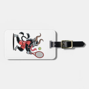 Evil Krampus Tennis Weihnachtssport Gepäckanhänger