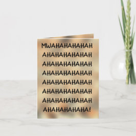 Evil lacht Halloween Card (orange und schwarz) Karte