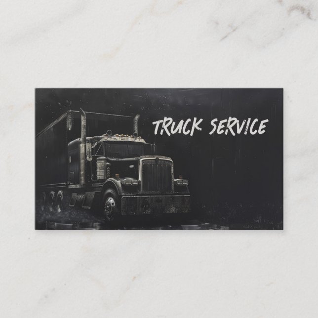 Evil Modern Truck Service Grunge Chalk Visitenkarte (Vorderseite)