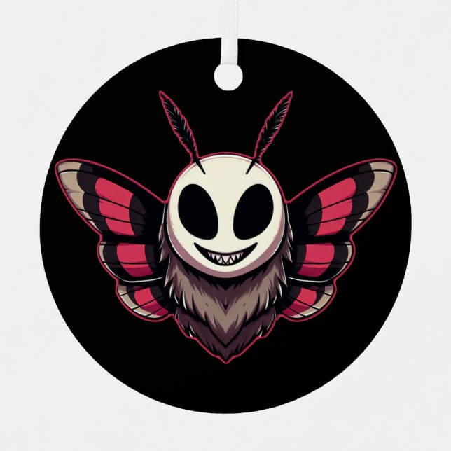 Evil Moth - Mothman Cryptid Ornament Aus Metall (Vorderseite)