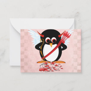Evil Penguin Valentinenkarten Mitteilungskarte