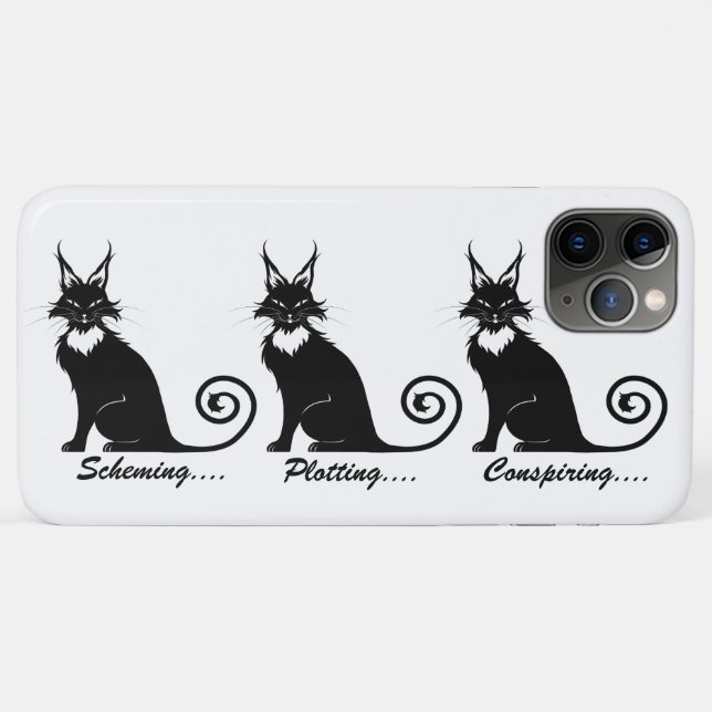 Evil Plotting Cat Trio Case-Mate iPhone Hülle (Rückseite (Horizontal))