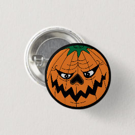 Evil Pumpkin Creepy Kids Halloween-Party Button