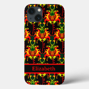 Evil Pumpkin on Fire Pattername Case-Mate iPhone Hülle