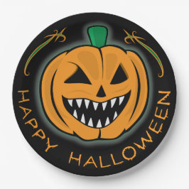 Evil Pumpkin Pappteller