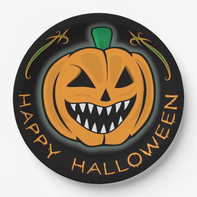 Evil Pumpkin Pappteller (Vorderseite)
