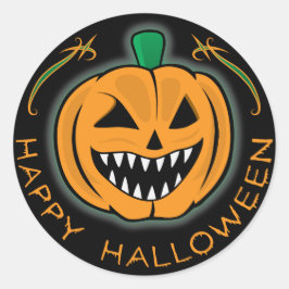 Evil Pumpkin Runder Aufkleber