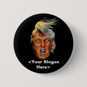 Evil Satan 666 Antichrist Anti Trump - Slogan hinz Button