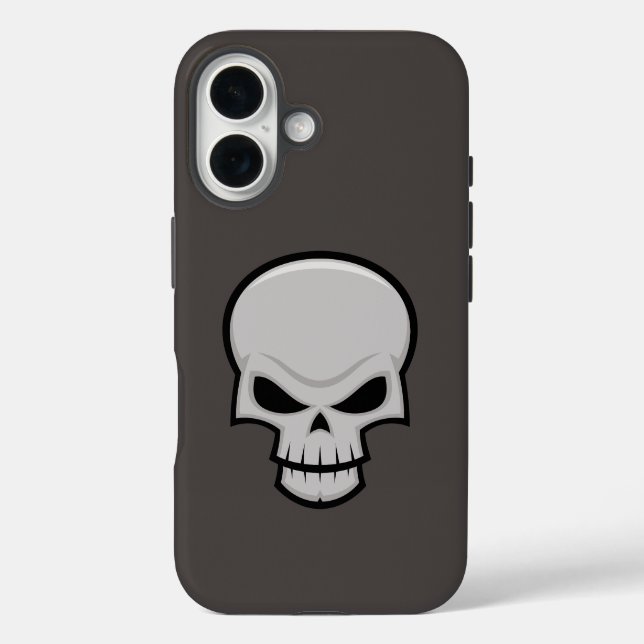 Evil Skull Design iPhone 16 Hülle (Rückseite)