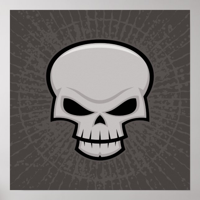 Evil Skull Design Poster (Vorne)