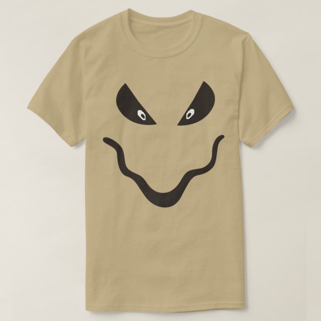 Evil Smile, Pumpkin Jack O' Lantern Face, Hallowee T-Shirt (Design vorne)