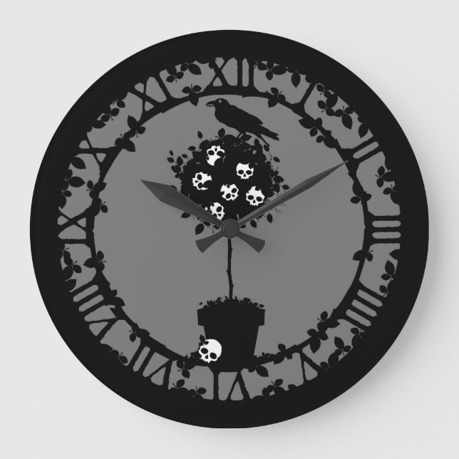 Evil Topiary Große Wanduhr (Vorderseite)