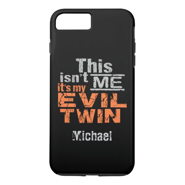Evil Twin individuelle Name Case-Mate iPhone Hülle (Rückseite)