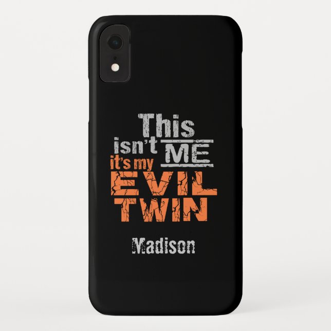 Evil Twin individuelle Name Case-Mate iPhone Hülle (Rückseite)