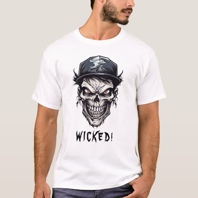 Evil Wicked Untot Zombie Character T-Shirt (Vorderseite)