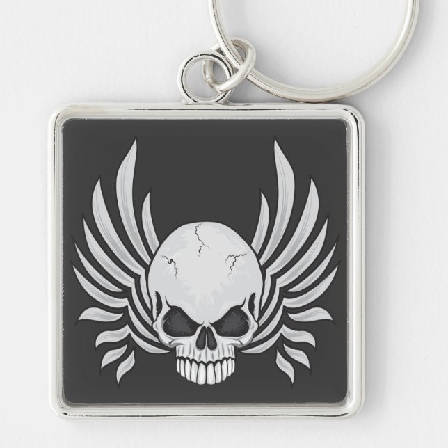 Evil Winged Skull Schlüsselanhänger (Vorne)