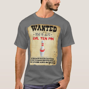 Evil Zehn Button 10 Funny Bowling Short Sleeve T-Shirt