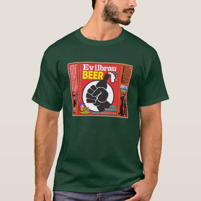Evilbrau Bier-Faust-Detail T-Shirt (Vorderseite)