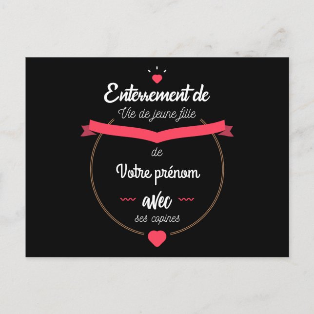 EVJF de "votre prénom" avec ses copines Postkarte (Vorderseite)