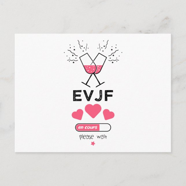 EVJF en cours please wait Feiertagspostkarte (Vorderseite)