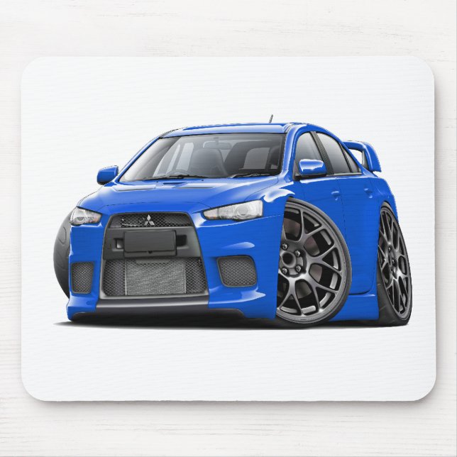 Evo Blau-Auto Mousepad (Vorne)