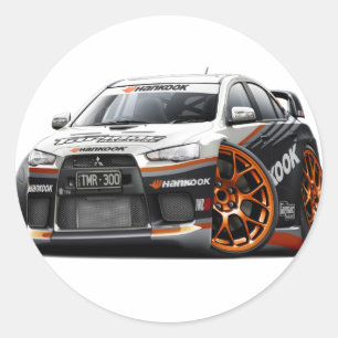 Evo Rennwagen Runder Aufkleber