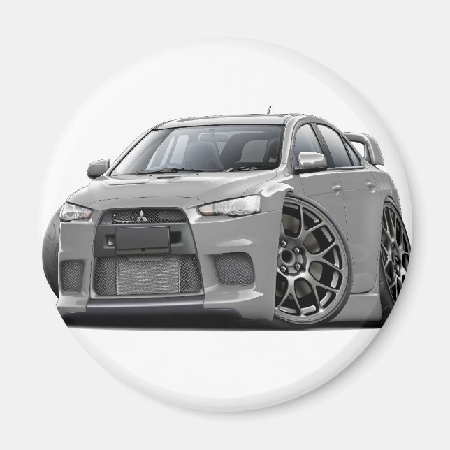 Evo Silver Car Magnet (Vorne)