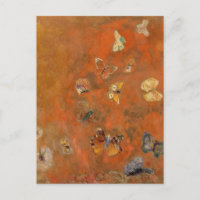 Évocation de papillons par Odilon Redon Carte post