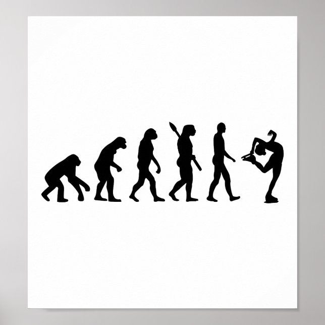 Evolution Abbildung Skaten Poster (Vorne)