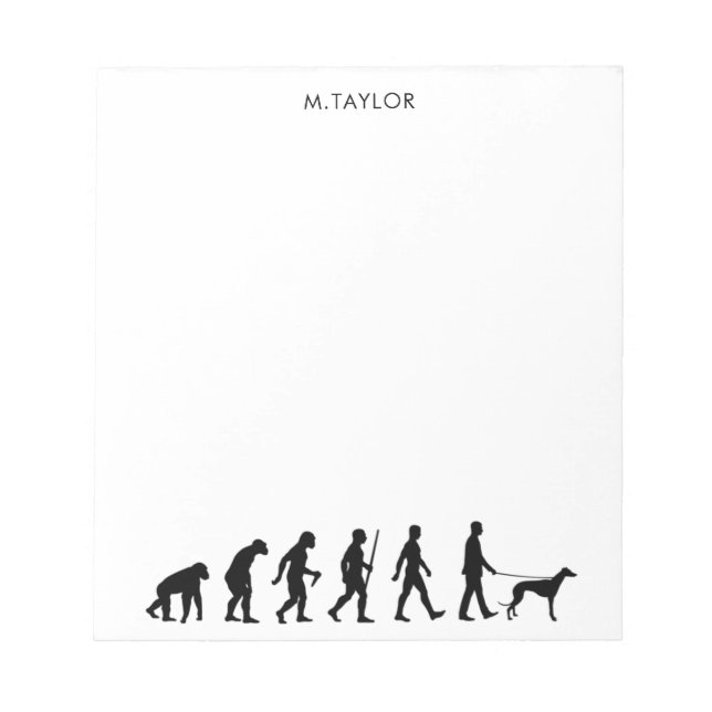 Evolution an den Greyhound-Eigentümer Notizblock (Vorderseite)
