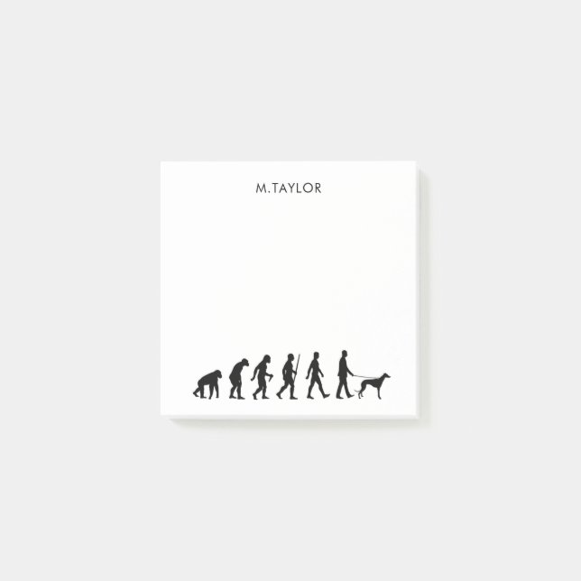 Evolution an Greyhound-Eigentümer Post-it Klebezettel (Vorderseite)