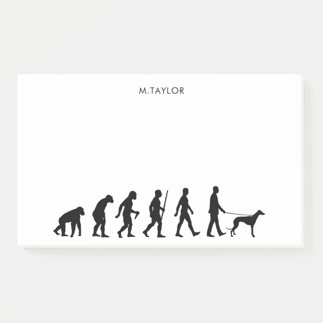 Evolution an Greyhound-Eigentümer Post-it Klebezettel (Vorderseite)