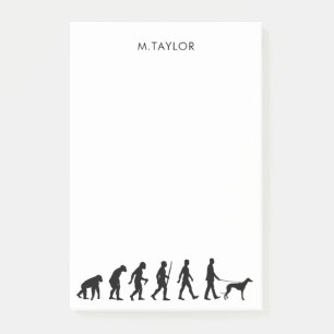 Evolution an Greyhound-Eigentümer Post-it Klebezettel