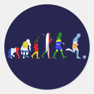 Evolution argentinischen Fußball Argentinien Runder Aufkleber