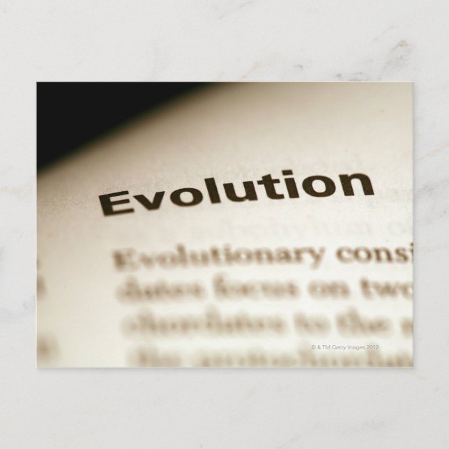 Evolution auf Seite Postkarte (Vorderseite)