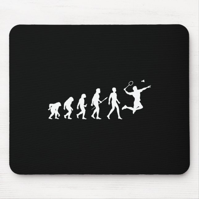 Evolution Badminton Geschenk für Badminton Spieler Mousepad (Vorne)