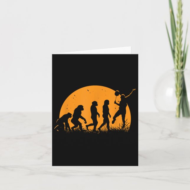 Evolution Badminton Player _ Racket Shuttle Karte (Vorderseite)